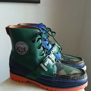 Polo Ralph Lauren Ranger Boots Navy Green Camo Blu